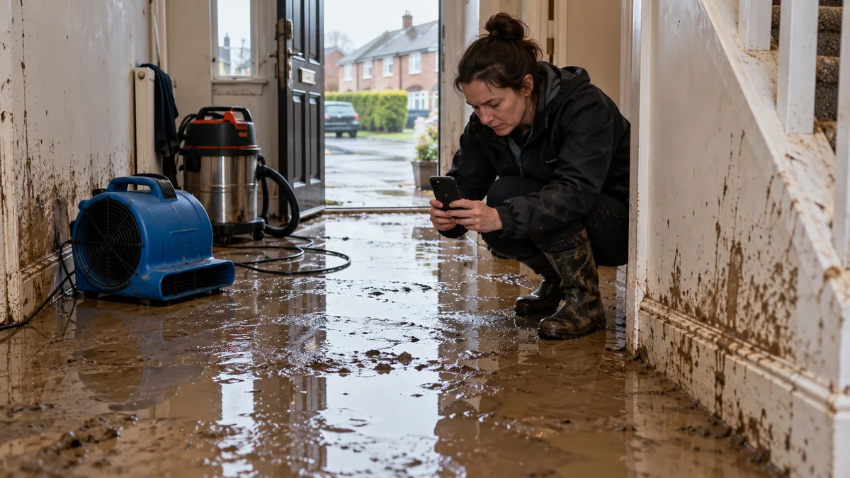 Photograph relating to house flooded: what should you do first?